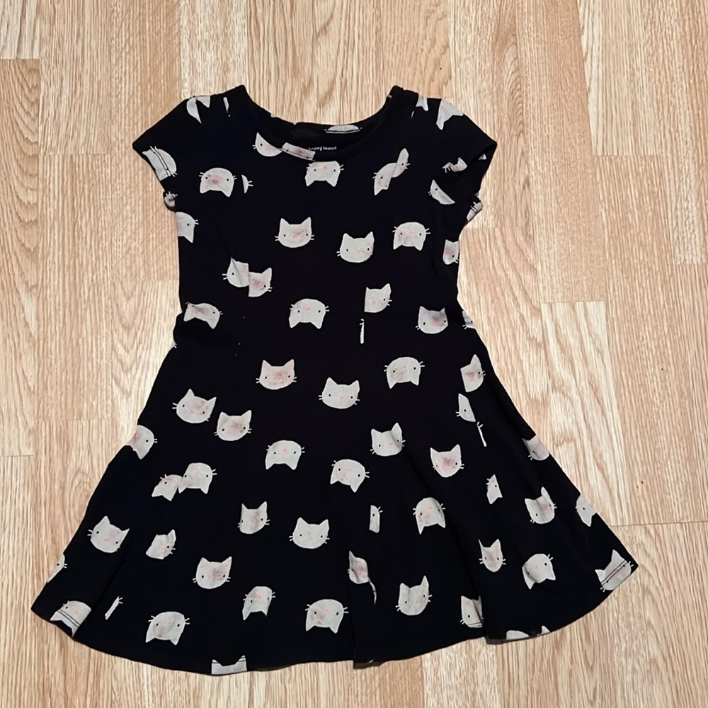 Jumping Beans Recess Dress Black with Cats SIze 6